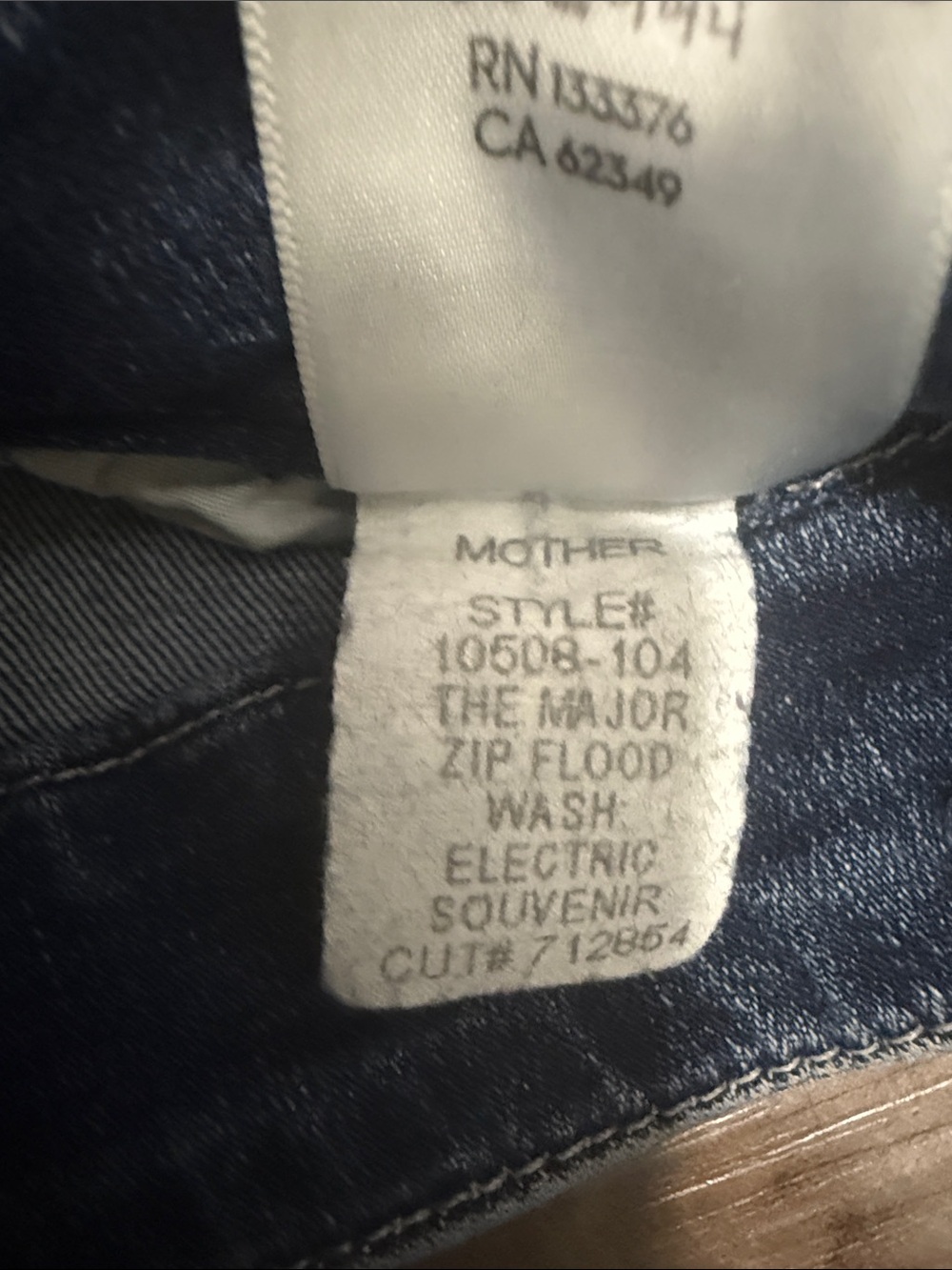 MOTHER The Major Zip Flood Wide Leg Jeans 24 Electric Souvenir $238 - Picture 11 of 12